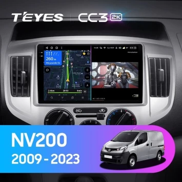 Штатная магнитола Teyes CC3 2K 6/128 Nissan NV200 M20 (2009-2023) F1