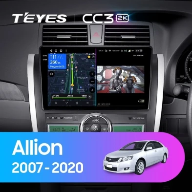 Штатная магнитола Teyes CC3 2K 6/128 Toyota Allion T260 (2007-2020) Правый руль