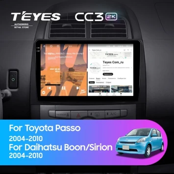 Штатная магнитола Teyes CC3 2K 6/128 Toyota Passo XC10 (2004-2010)