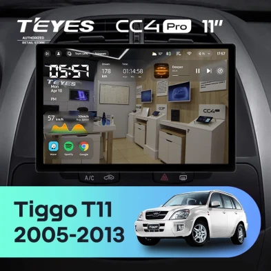 Штатная магнитола Teyes CC4 Pro 8/128 Chery Tiggo T11 1 (2005-2013) (11")