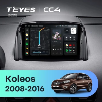 Штатная магнитола Teyes CC4 8/128 Renault Koleos (2008-2016)