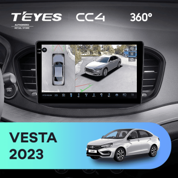 Штатная магнитола Teyes CC4 360 8/128 LADA Vesta (2023-2026) F2 Тип-A