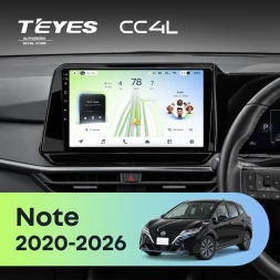 Штатная магнитола Teyes CC4L 6/64 с DTS Nissan Note (2020-2026) Правый руль