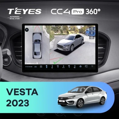 Штатная магнитола Teyes CC4 Pro 360 12/256 Lada Vesta (2023-2026) F2 Тип-A (11")