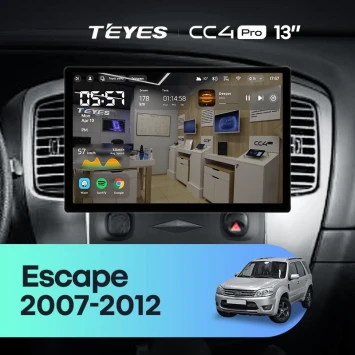 Штатная магнитола Teyes CC4 Pro 8/128 Ford Escape (2007-2012) F1 (13")