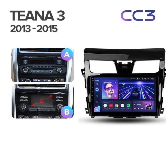 Штатная магнитола Teyes CC3 4/32 Nissan Teana J33 (2013-2015) Тип-C
