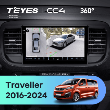Штатная магнитола Teyes CC4 360 6/64 Peugeot Traveller (2016-2024)