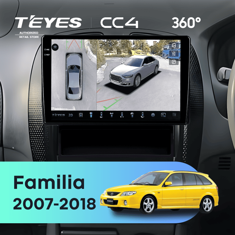 Штатная магнитола Teyes CC4 360 6/64 Mazda Familia (2007-2018) Правый руль