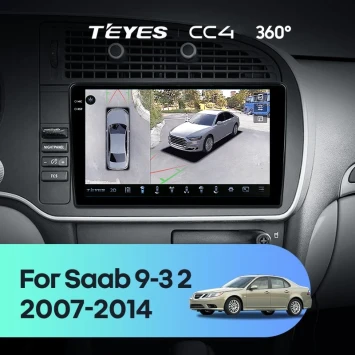 Штатная магнитола Teyes CC4 360 8/128 Saab 9-3 2 (2007-2014)