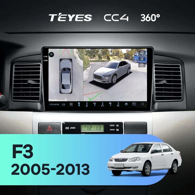 Штатная магнитола Teyes CC4 360 8/128 BYD F3 (2005-2013)