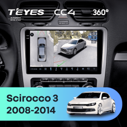 Штатная магнитола Teyes CC4 360 8/128 Volkswagen Scirocco 3 (2008-2014) F3 (Серая)