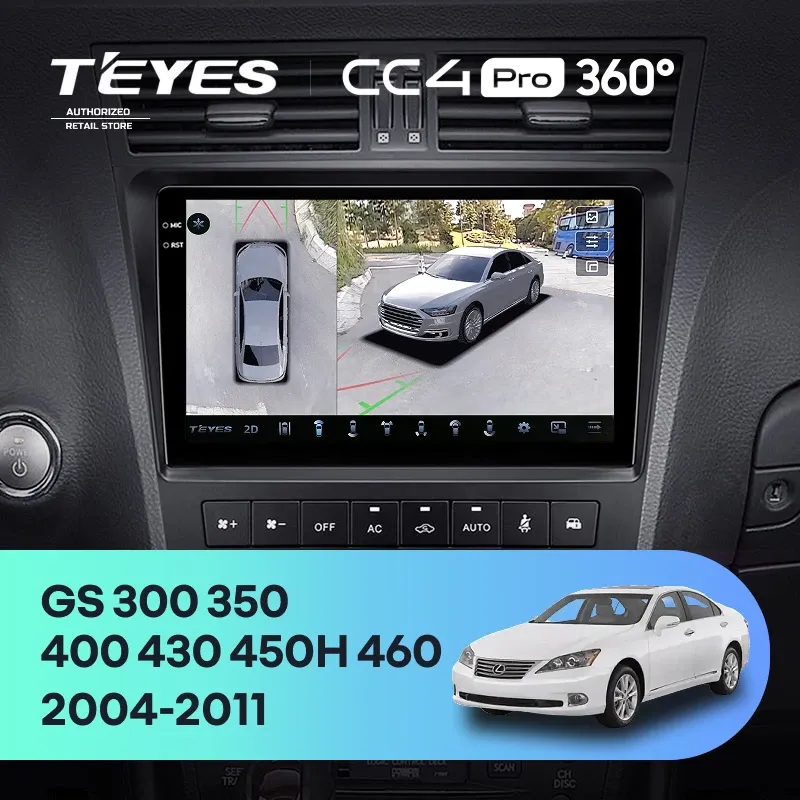 Штатная магнитола Teyes CC4 Pro 360 12/256 Lexus GS300 350 400 430 450h 460 (2004-2011)
