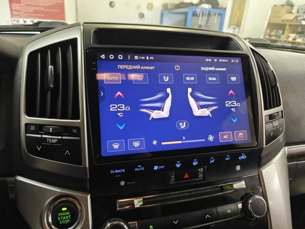 Переходная рамка Toyota Land Cruiser 200 (2007-2015) F3 Тип-A (10")