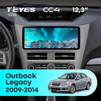 Штатная магнитола Teyes CC4 12.3" 8/128 Subaru Legacy 5 (2009-2014) Правый руль
