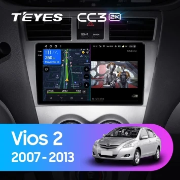 Штатная магнитола Teyes CC3 2K 4/32 Toyota Vios 2 (2007-2013)