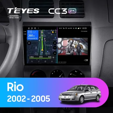 Штатная магнитола Teyes CC3 2K 4/64 Kia Rio 1 (2002-2005)