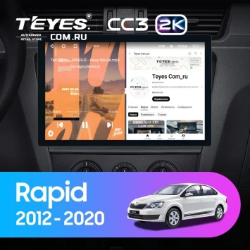 Штатная магнитола Teyes CC3 2K 4/32 Skoda Rapid NH3 NH1 (2012-2020) (11")