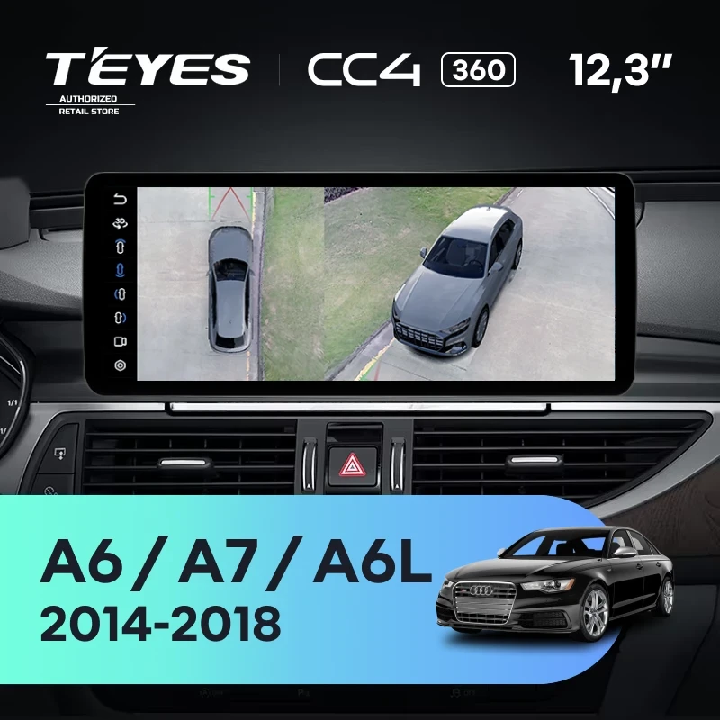 Штатная магнитола Teyes CC4 12.3" 360 6/64 Audi A6 C7 4 A6L (MHI2 System) (2014-2018)