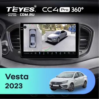 Штатная магнитола Teyes CC4 Pro 360 8/128 LADA Vesta 2023+ F2 Тип-A (9")