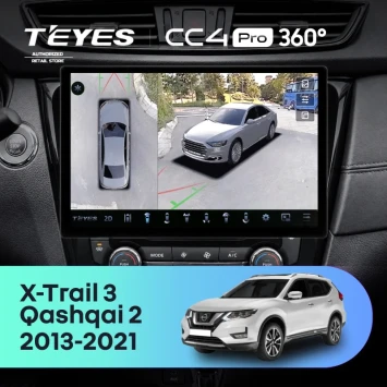 Штатная магнитола Teyes CC4 Pro 360 12/256 Nissan X-Trail 3 T32 (2013-2021) F2 Тип-AВ (13")