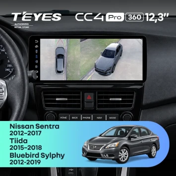 Штатная магнитола Teyes CC4 Pro 12.3" 360 12/256 Nissan Sentra B17 (2012–2017)