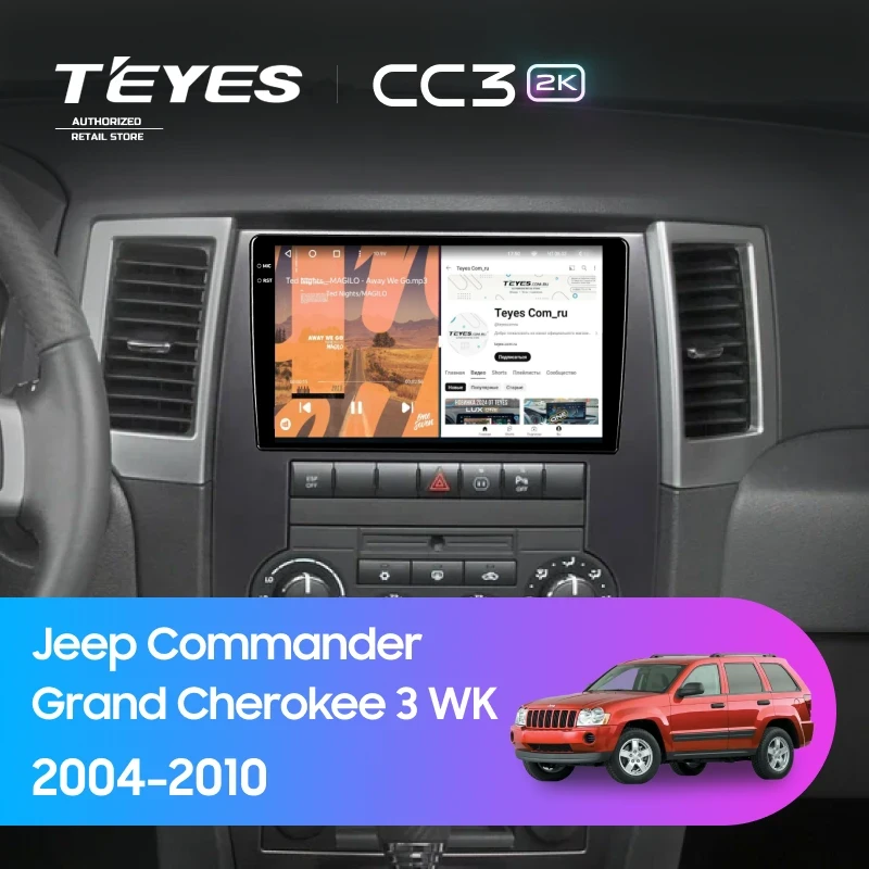 Штатная магнитола Teyes CC3 2K 4/64 Jeep Commander (2005-2010)