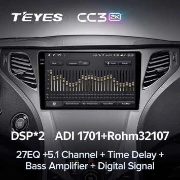 Штатная магнитола Teyes CC3 2K 360 6/128 Hyundai Azera 2 (2011-2014) F1