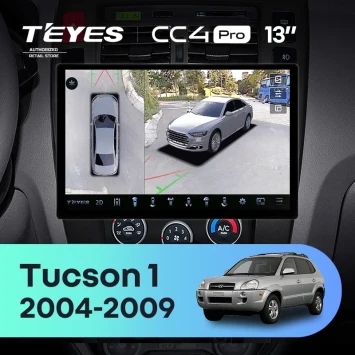 Штатная магнитола Teyes CC4 Pro 360 8/128 Hyundai Tucson 1 (2004-2009) F2 (13")