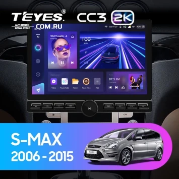 Штатная магнитола Teyes CC3 2K 6/128 Ford S-MAX (2006-2015) F2 (13" с кнопками)