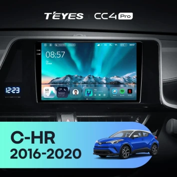Штатная магнитола Teyes CC4 Pro 8/128 Toyota C-HR (2016-2020) F2 Правый руль
