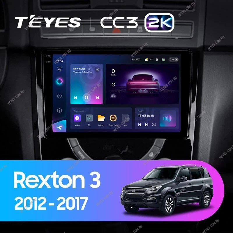 Штатная магнитола Teyes CC3 2K 4/32 SsangYong Rexton Y290 3 (2012-2017)