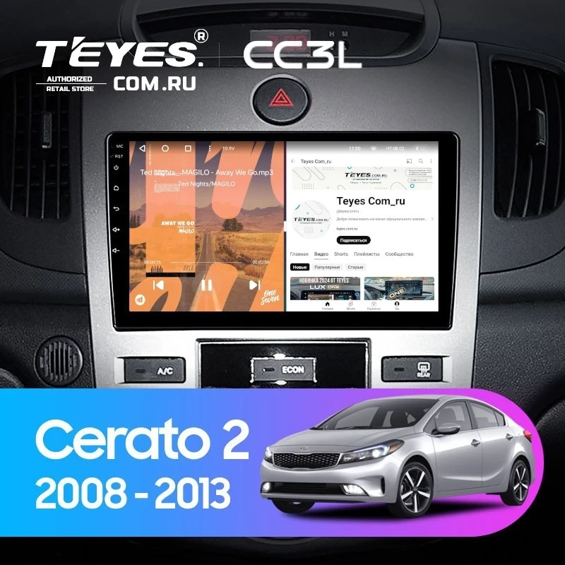 Штатная магнитола Teyes CC3L 4/64 Kia Cerato 2 TD (2008-2013) F1