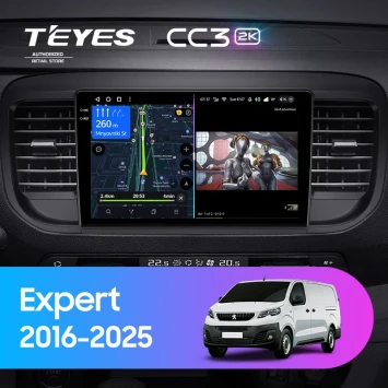 Штатная магнитола Teyes CC3 2K 6/128 Peugeot Expert (2016-2026)
