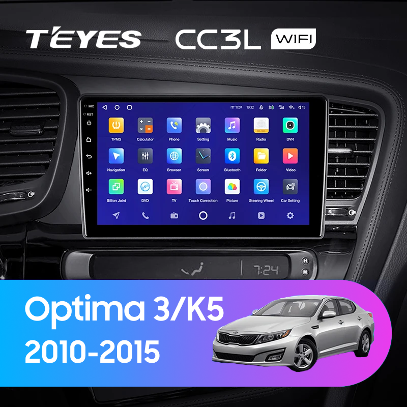 Штатная магнитола Teyes CC3L WiFi 2/32 Kia Optima 3 TF (2010-2015) F2