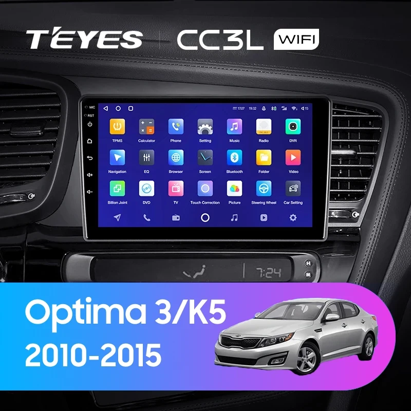 Штатная магнитола Teyes CC3L WiFi 2/32 Kia Optima 3 TF (2010-2015) F2