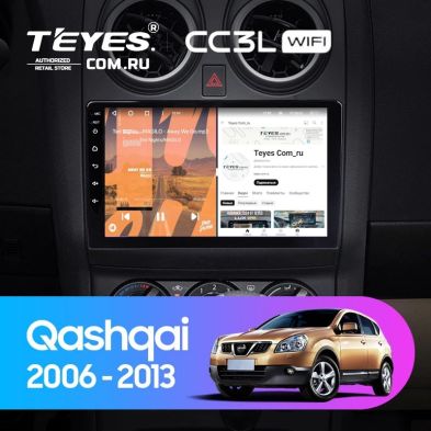 Штатная магнитола Teyes CC3L WiFi 2/32 Nissan Qashqai 1 J10 (2006-2013) F1