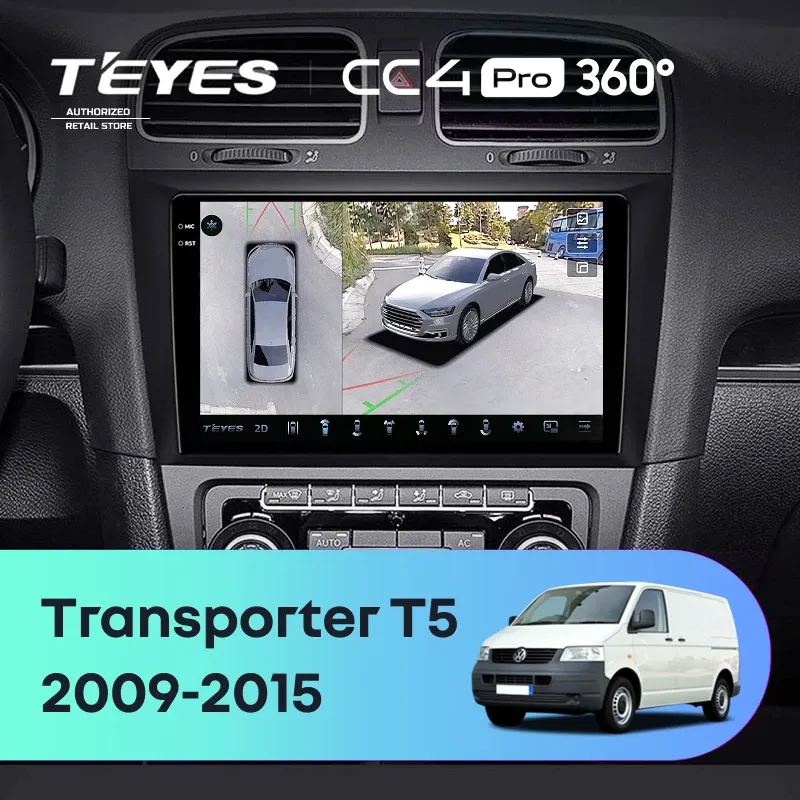 Штатная магнитола Teyes CC4 Pro 360 12/256 Volkswagen Transporter (T5) (2009-2015)