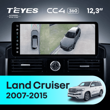 Штатная магнитола Teyes CC4 12.3" 360 8/128 Toyota Land Cruiser 200 (2007-2015) Тип-B