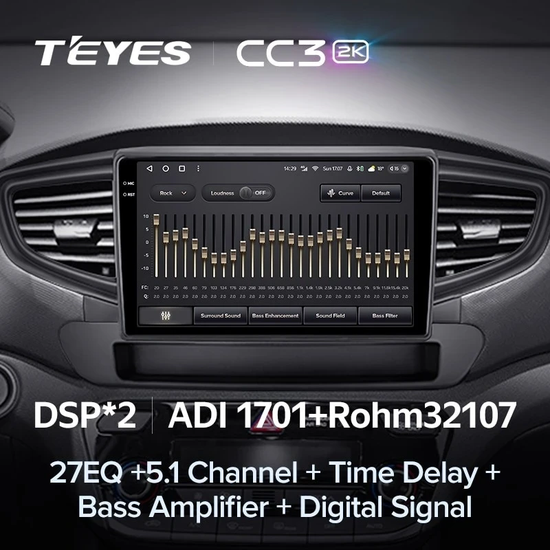 Штатная магнитола Teyes CC3 2K 6/128 Hyundai Ioniq AE (2016-2023) Тип-A