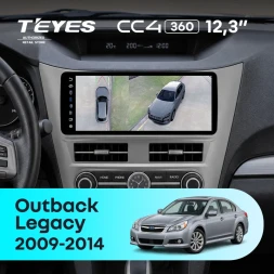 Штатная магнитола Teyes CC4 12.3" 360 8/128 Subaru Legacy 5 (2009-2014) Правый руль