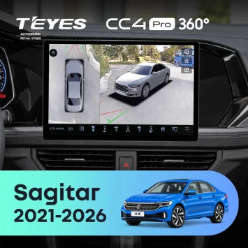 Штатная магнитола Teyes CC4 Pro 360 12/256 Volkswagen Sagitar (2021-2026) (11")