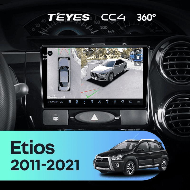 Штатная магнитола Teyes CC4 360 6/64 Toyota Etios (2011-2021)