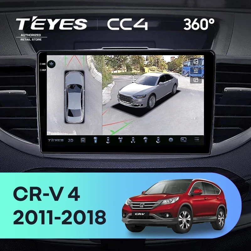 Штатная магнитола Teyes CC4 360 8/128 Honda CR-V 4 RM RE (2011-2018) Тип-B