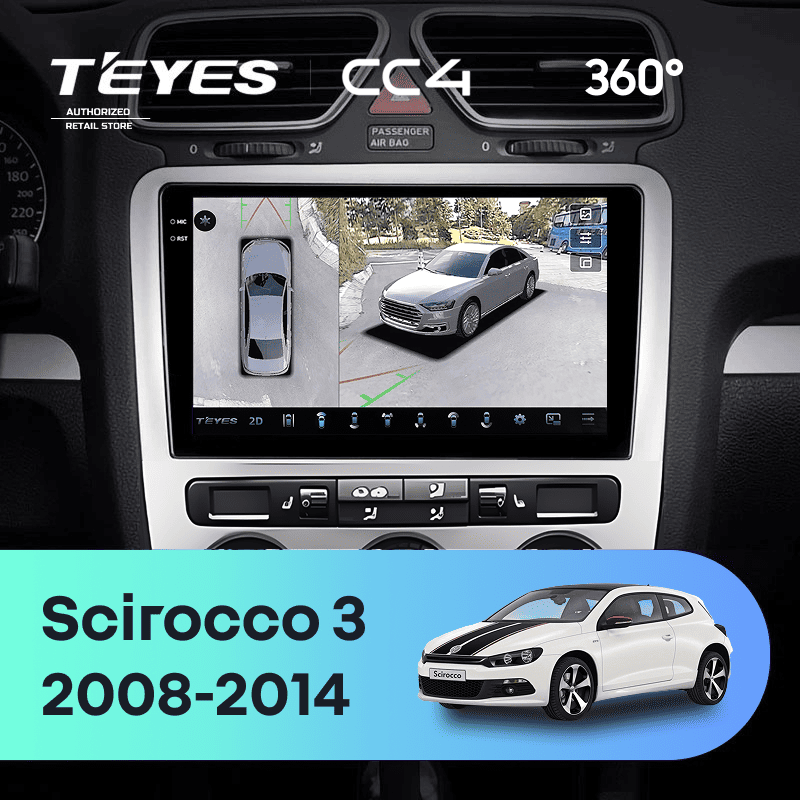 Штатная магнитола Teyes CC4 360 8/128 Volkswagen Scirocco 3 Mk3 (2008-2014) F5