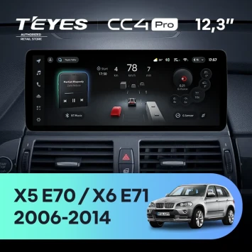 Штатная магнитола Teyes CC4 Pro 12.3" 8/128 BMW X5 E70 (CIC) (2006-2014) Universal