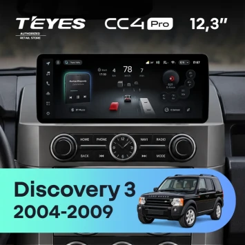 Штатная магнитола Teyes CC4 Pro 12.3" 8/128 Land Rover Discovery 3 (2004-2009)