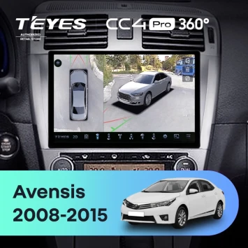 Штатная магнитола Teyes CC4 Pro 360 8/128 Toyota Avensis 3 (2008-2015) F1 (11")