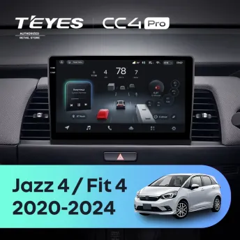 Штатная магнитола Teyes CC4 Pro 12/256 Honda Jazz 4 (2020-2024) Тип-B Правый руль