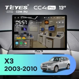 Штатная магнитола Teyes CC4 Pro 8/128 BMW X3 E83 (2003-2010) (0din) (13")