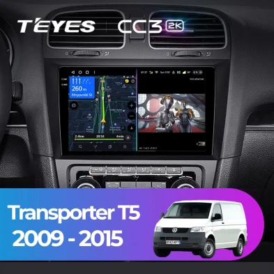 Штатная магнитола Teyes CC3 2K 360 6/128 Volkswagen Transporter (T5) (2009-2015)